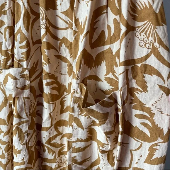 Madewell Linen-Blend Cami Midi Dress in Tropicale Floral - Picture 9 of 13